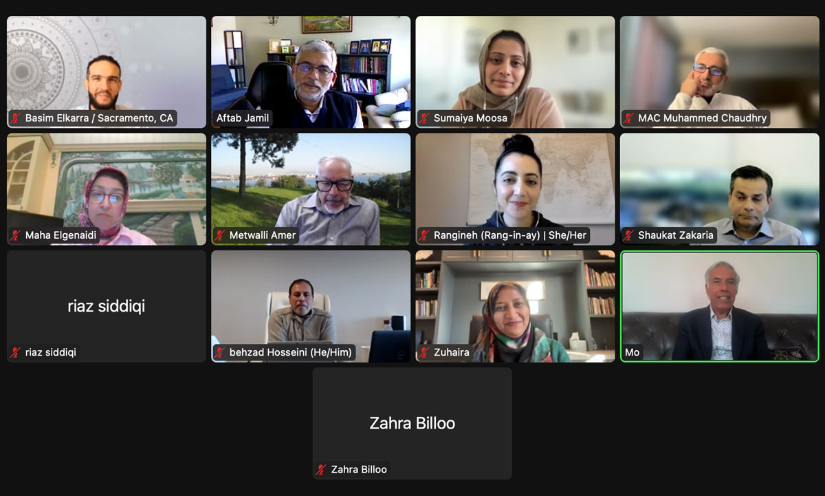 Photo of Muslim Affinity Group meeting via Zoom.